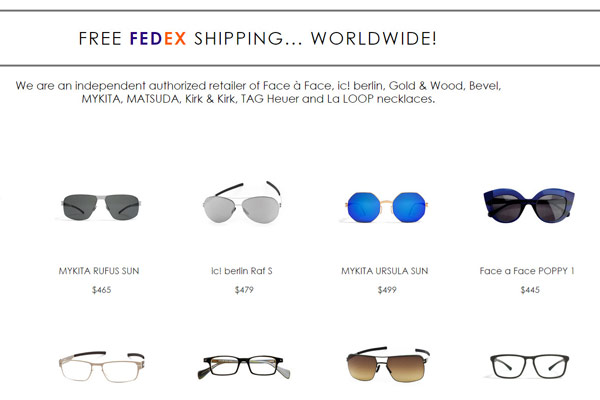 אתרי קניות בחו"ל - חנות למשקפי שמש